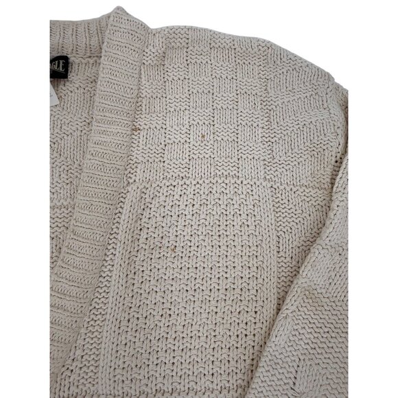 Vintage Y2K American Eagle Knit V-Neck Button Down Grunge 90s Grandpa Cardigan L - Picture 4 of 14